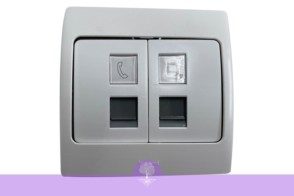 RJ45 Cat5, Telephone socket RJ11 + Data socket, Legrand 