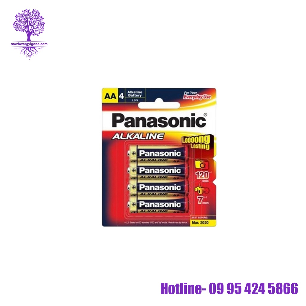 LR6T/4B, Panasonic, Alkaline Battery, AA Size (4Pcs)