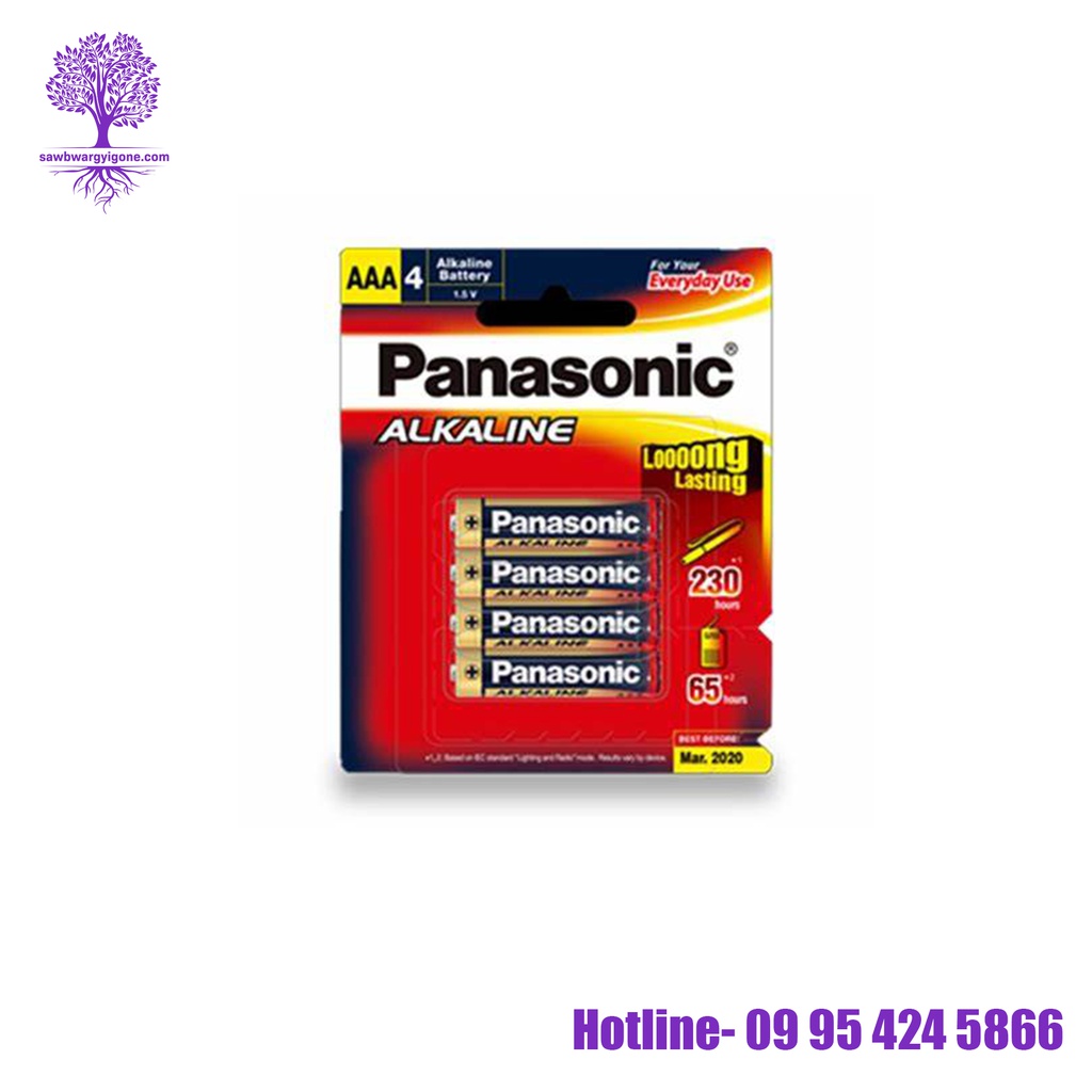 LR03T/4B, Panasonic, Alkaline Battery, AAA Size (4Pcs)