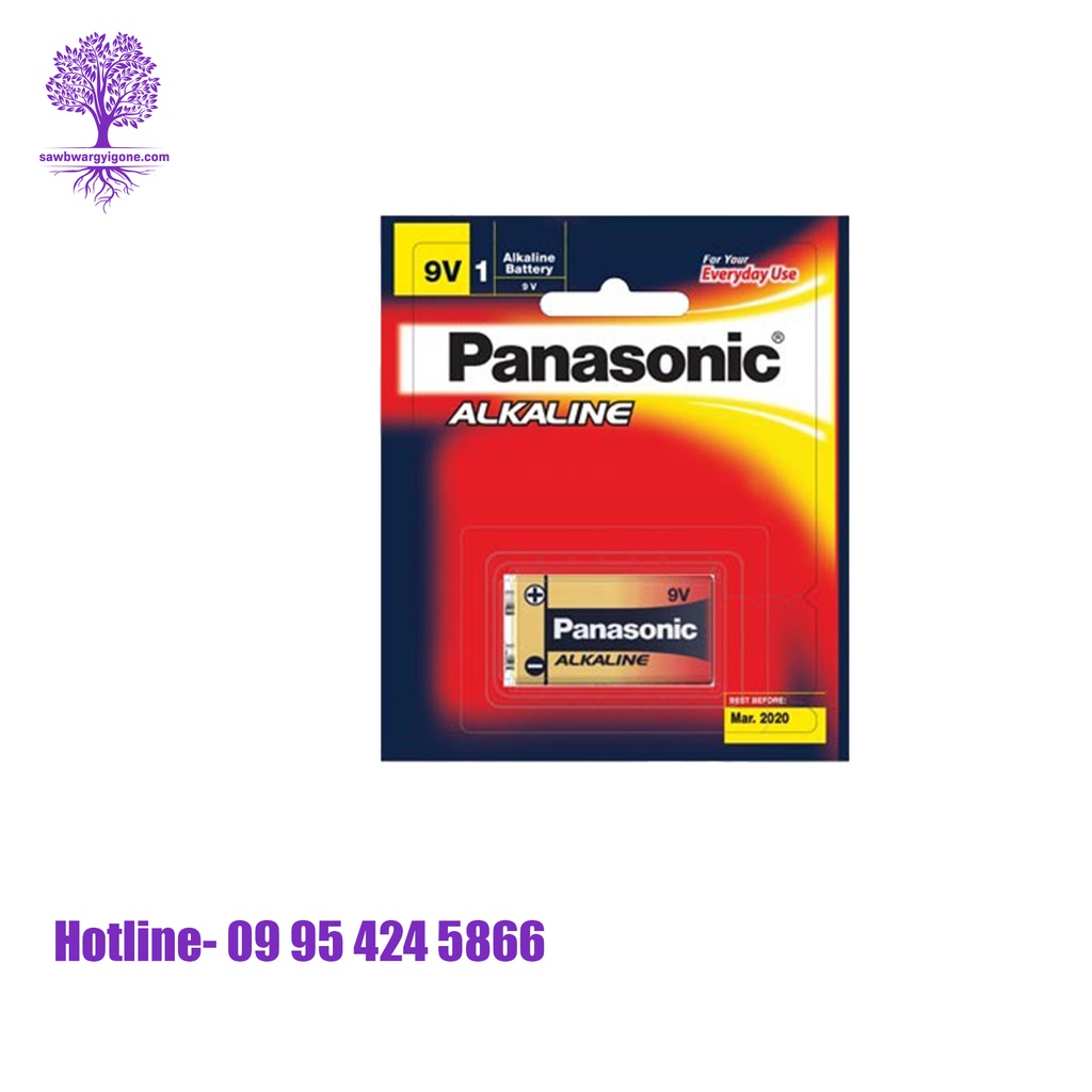 6LR61T/1B, 9V, Panasonic, Alkaline Battery (1Pcs)