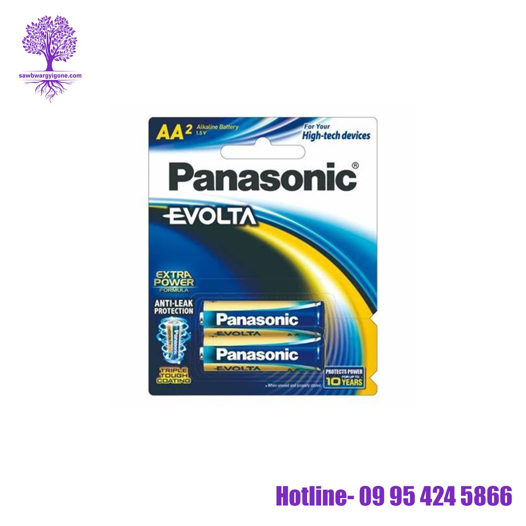 LR6EG/2B, Panasonic, Premium Alkaline EVOLTA Battery, AA Size (2Pcs)