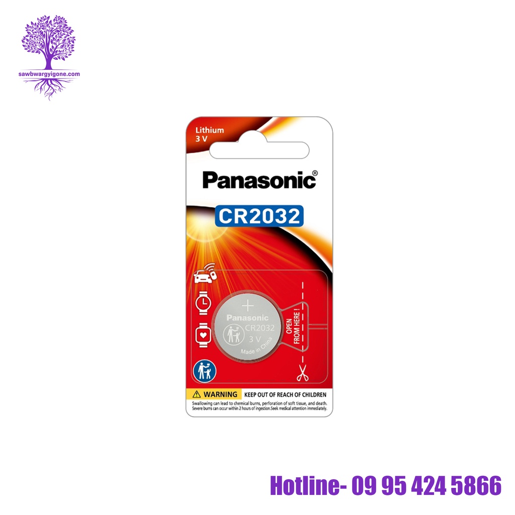 CR2032PT/1B, Panasonic, Lithium Coin Battery, Coin Size (1Pcs)