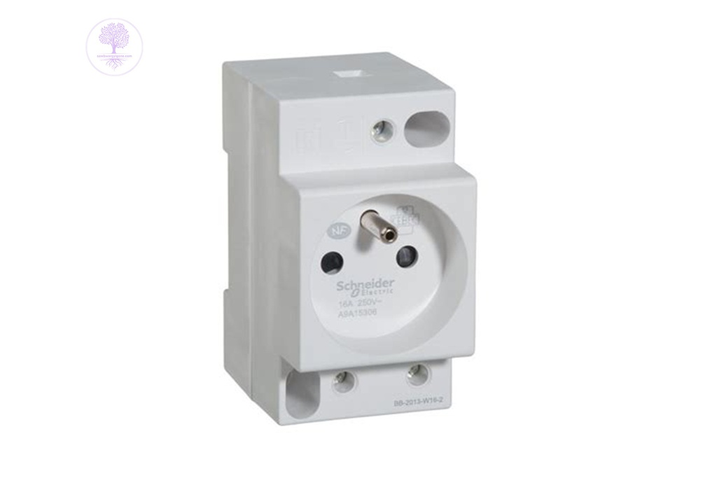 2P+E, 16A, 250VAC, Schneider DIN socket iPC (Modular Socket-Outlet), NFC 15100 French std 