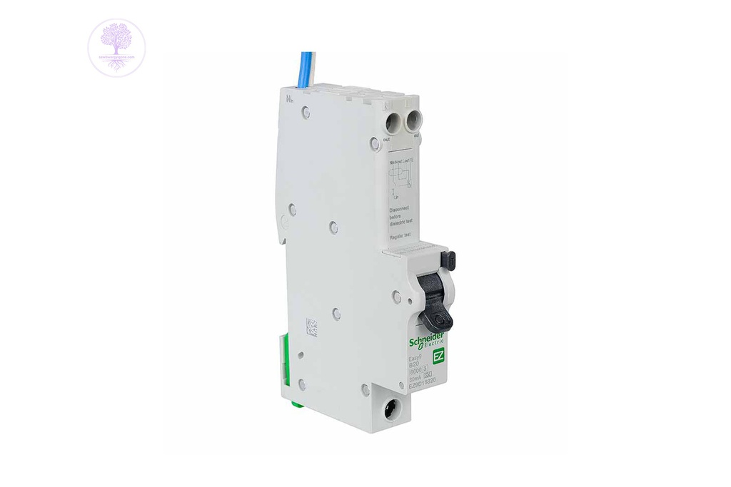 1P+Ns, 20A, B-Curve, 6000A, 30mA Schneider Easy9 RCBO