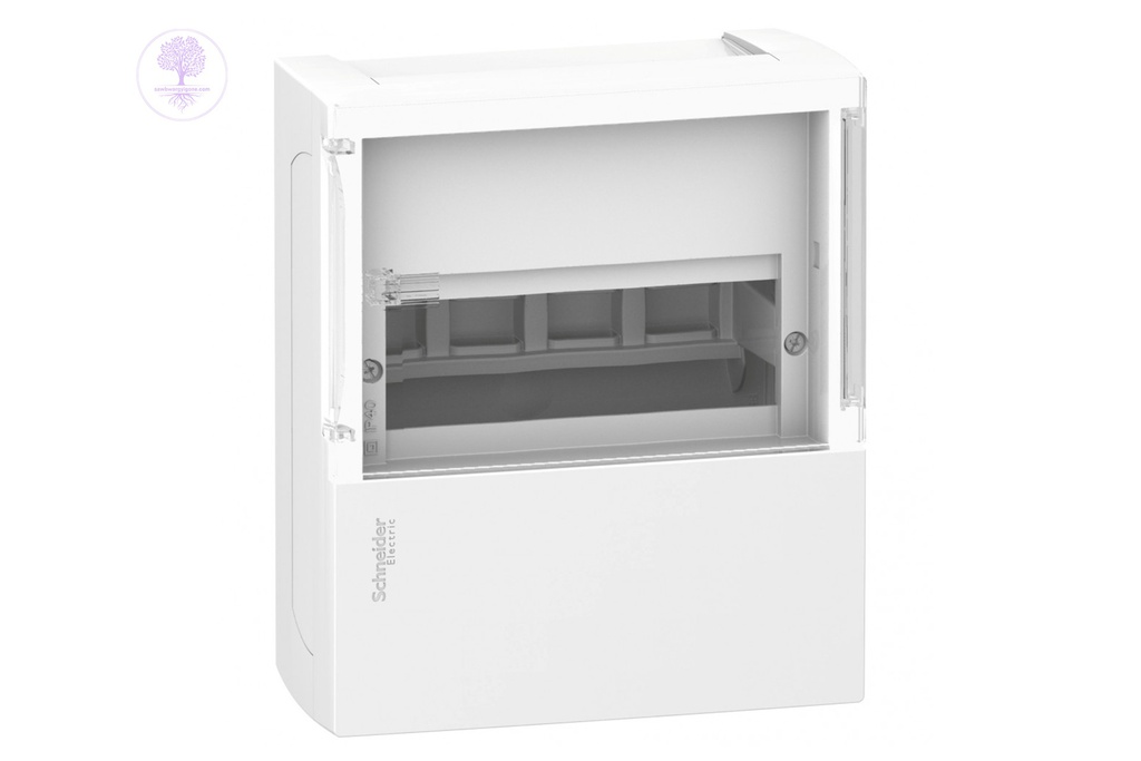 8way, With Smoked Transparent Door, Surface Mounting, Schneider Base Cup 