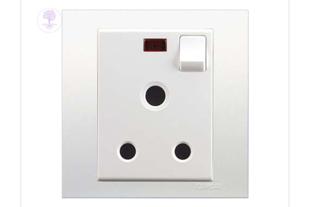 1Gang, 15A, 250V, Schneider Switched Socket with Neon