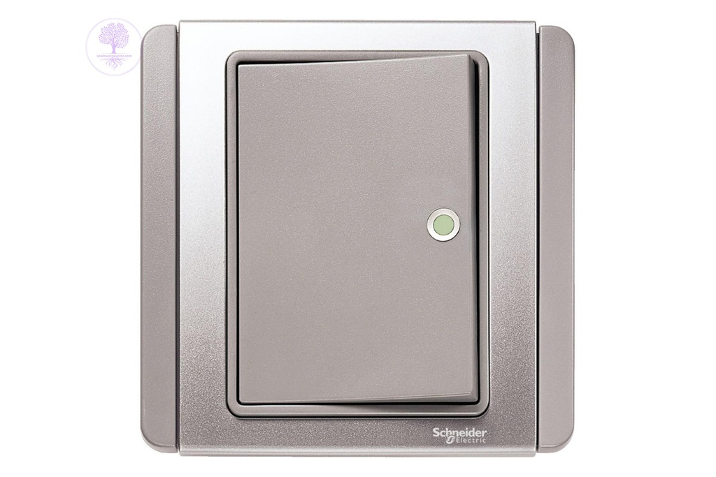 1Gang, 1way, Schneider Horizontal Dolly Switch with Green Fluorescent Indicator