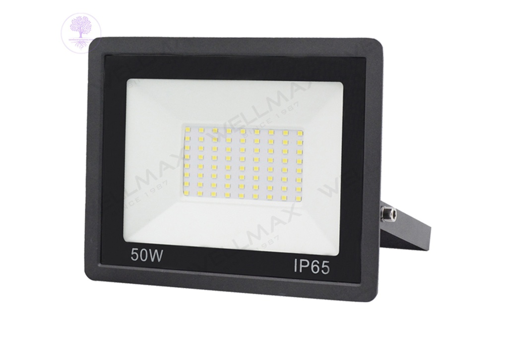 50W WELLMAX Slim Led flood light with frame; 90lm/w;linear driver