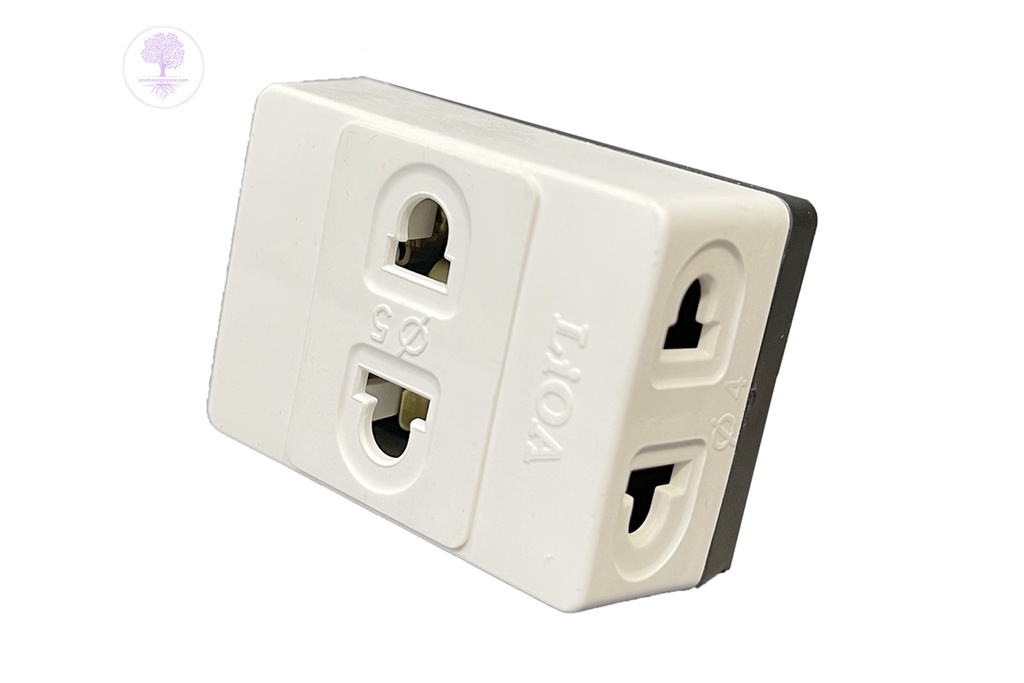 ON3NCD, LiOA, Triple Socket Adapter, Flat Pins, Plug