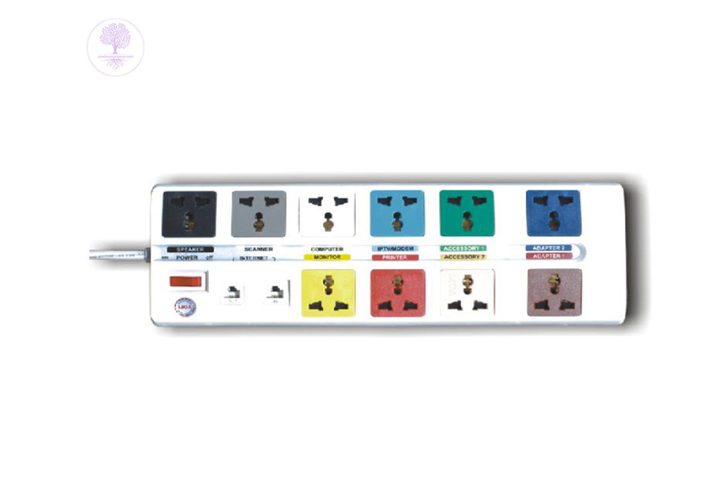 10 OFFICE-3W, 3 x 3m, LiOA, 10 Universal outlets socket