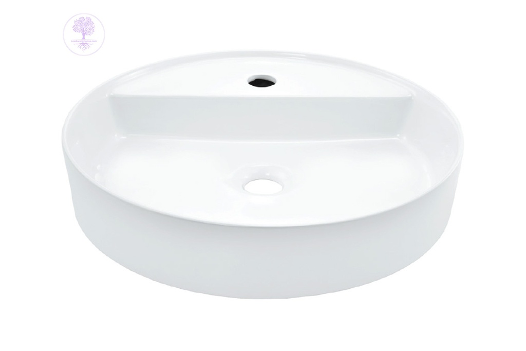 JDS-WHT-25939, JaquarThin Rim Table Top Basin, Shape - Round