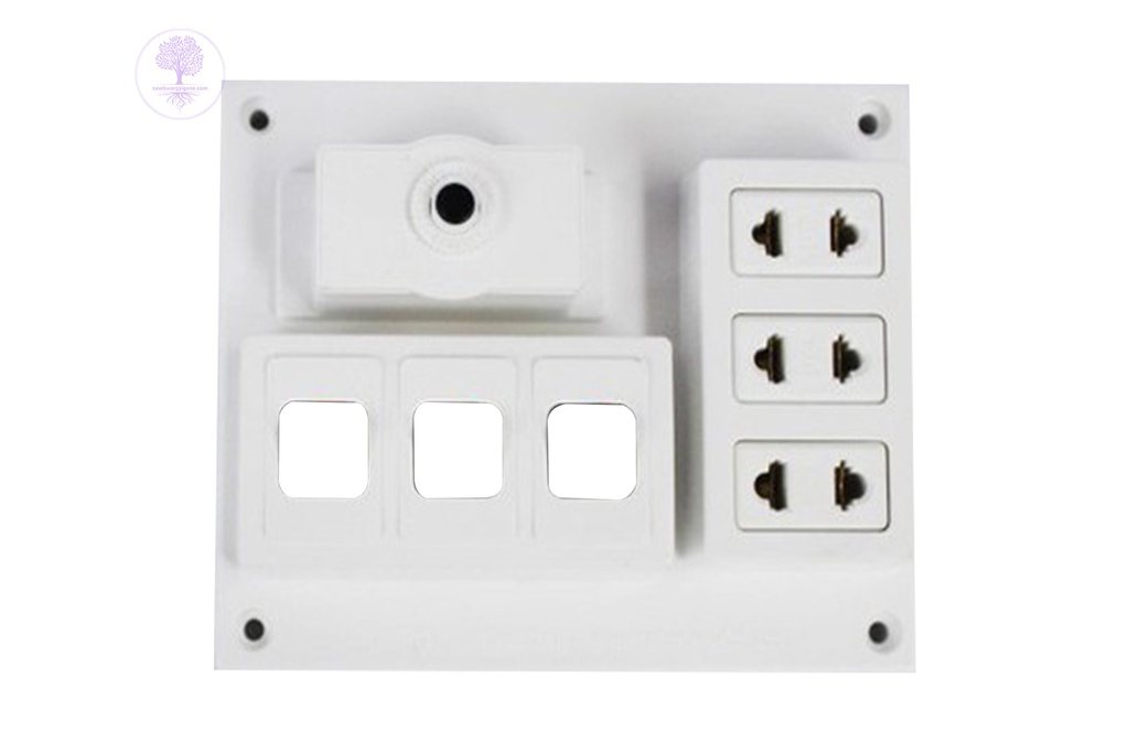 LiOA, Electrical Board with Circuit Breaker 15A & 2 Gang