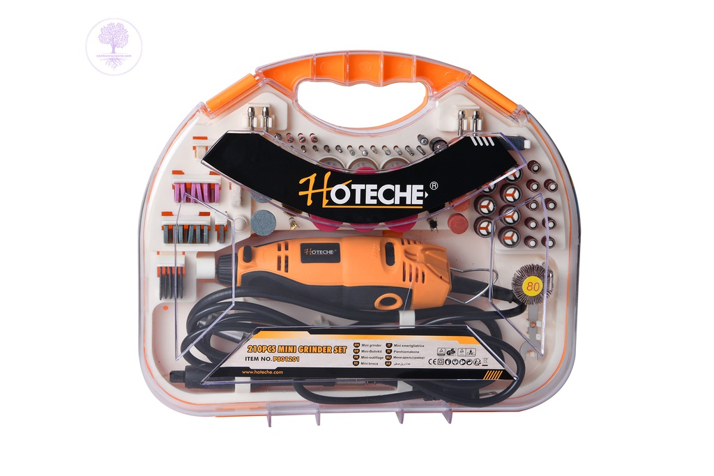 210pcs, 200W, Hoteche Mini Grinder Set