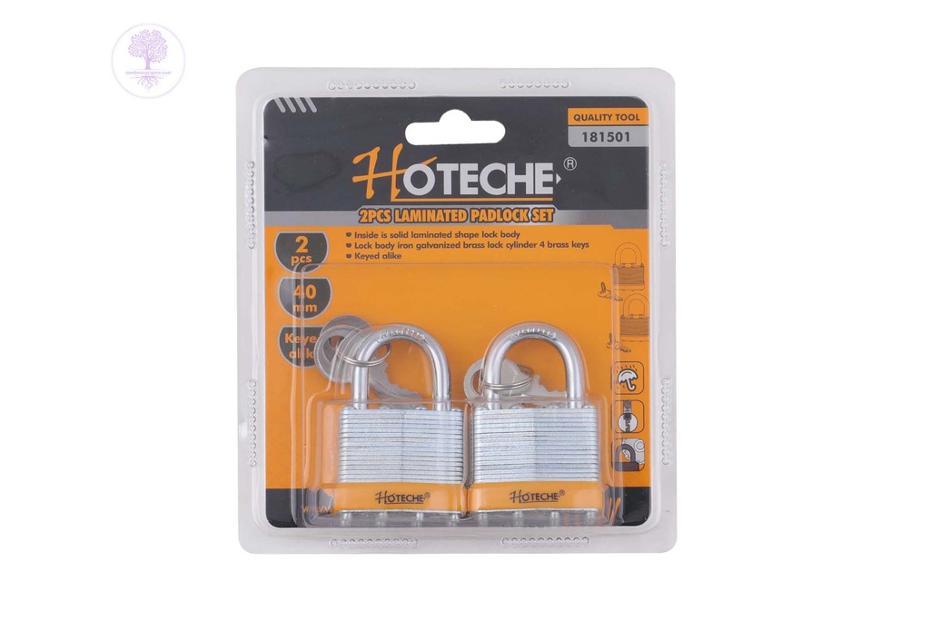 40mm*2 HOTECHE Laminated Padlock set