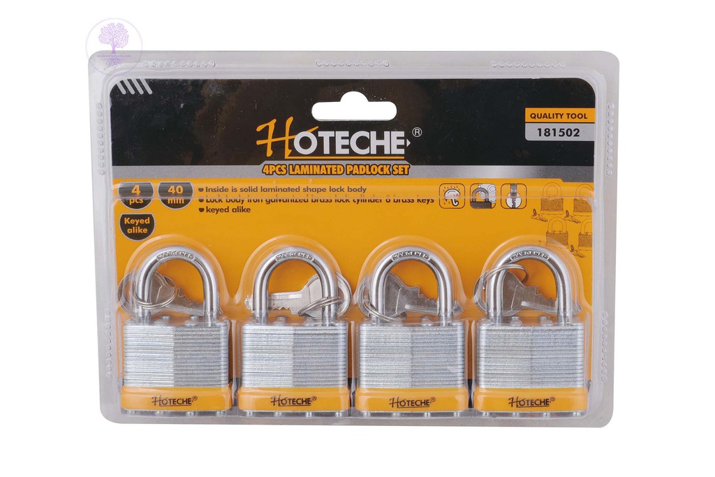 40mm*4 HOTECHE Laminated Padlock set