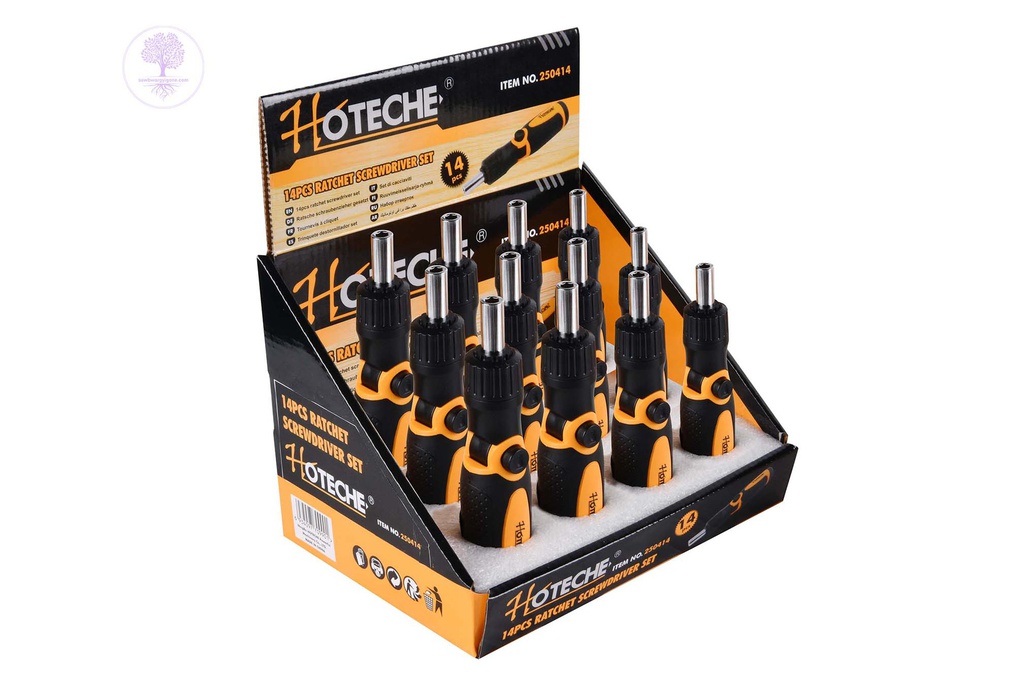 14pcs HOTECHE Ratchet Screwdriver Set