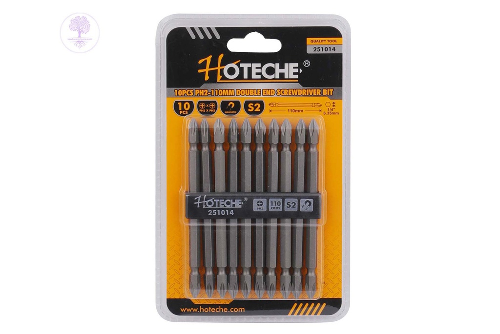 10Pcs PH2-110mm HOTECHE Double End Screwdriver Bit 