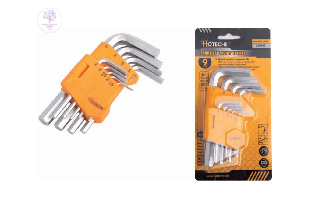 9 pcs HOTECHE Short Hex Key Set