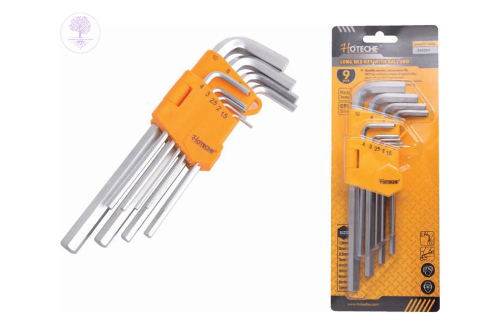 9pcs HOTECHE Long Hex Key Set