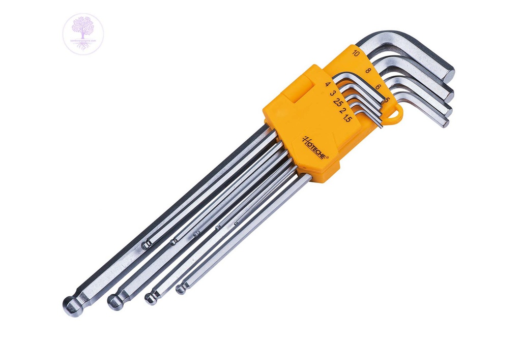 260610 9pcs HOTECHE Hex Key Set (Extra Long, Ball End)