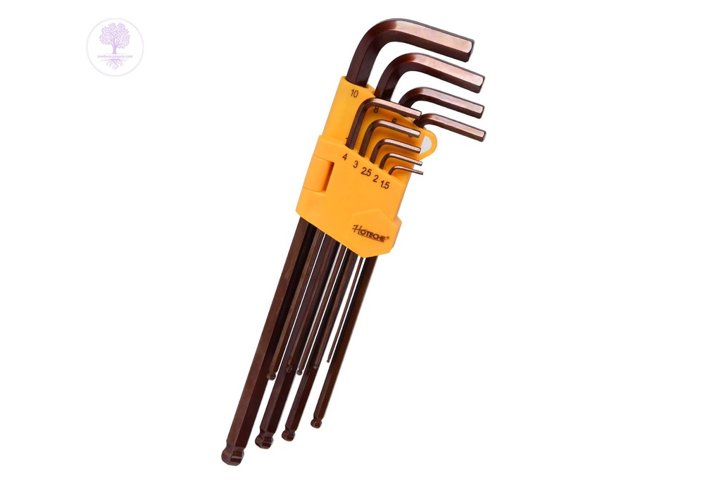 260620 9pcs HOTECHE Hex Key Set (Extra Long, Ball End)