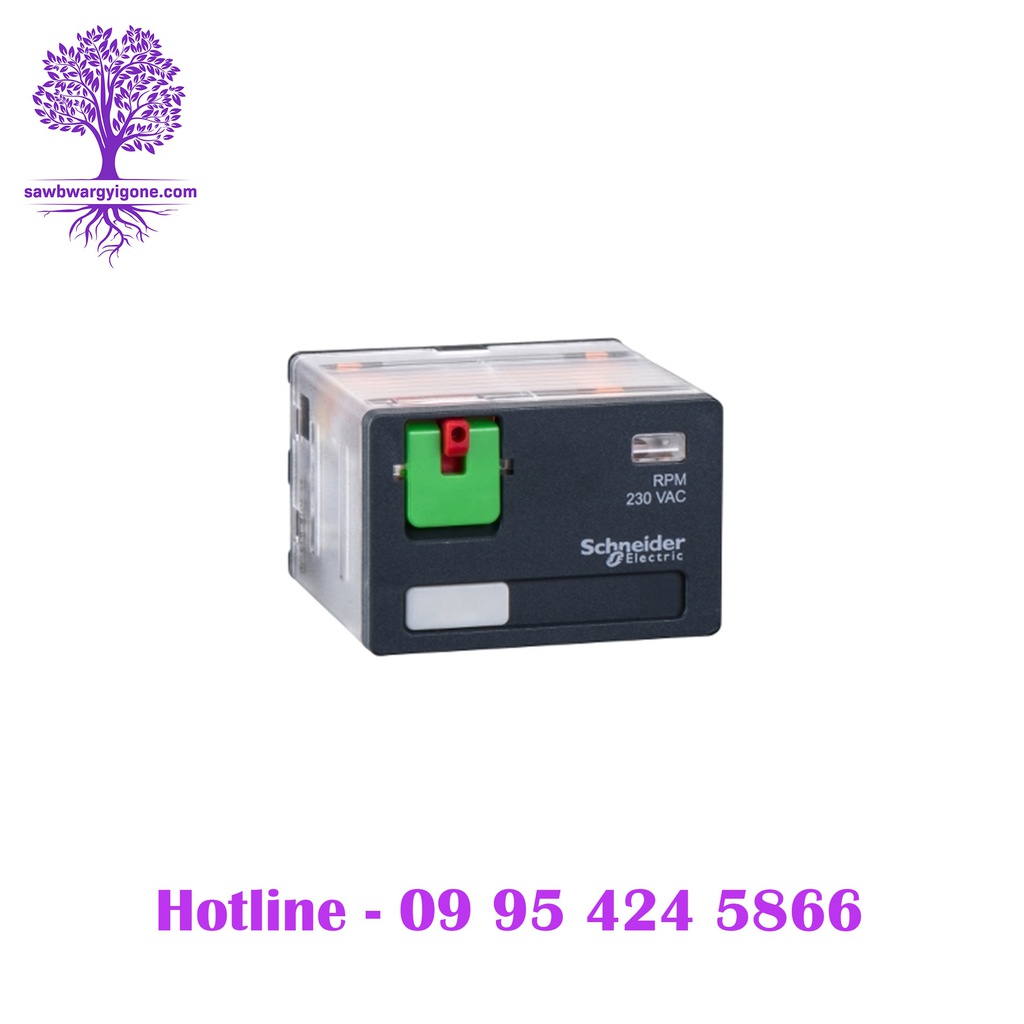 4 CO /+ LED 230 V AC, Schneider, Power relay