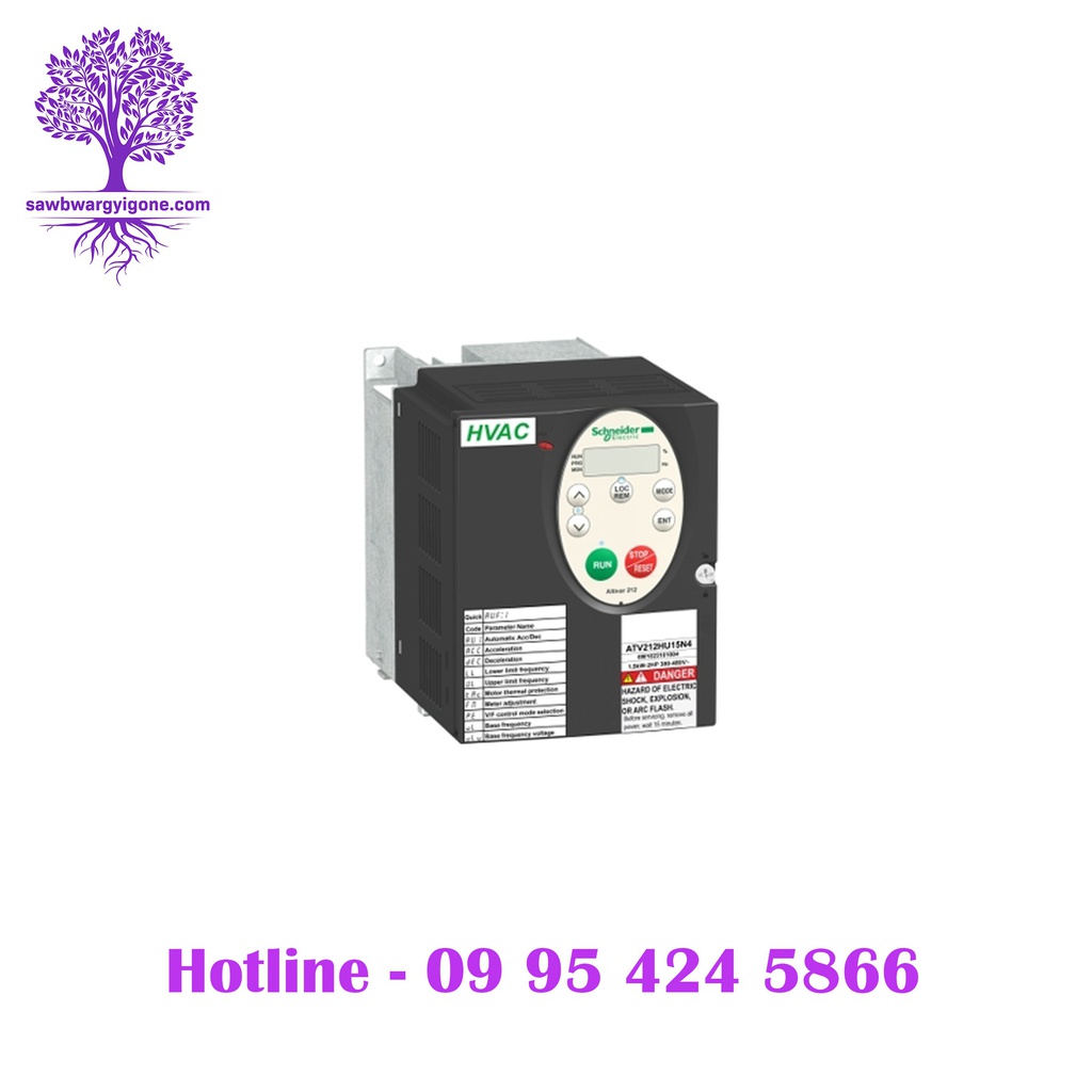 ATV212 1,5KW 2HP 480V TRI CEM IP20, Schneider, Variable Speed Drive