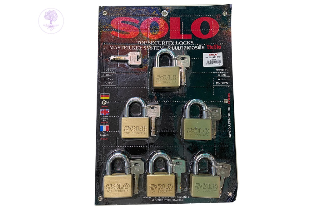 MK No. 4507 - 45mm/6 SQ, Master Key Gold (Short) (Six Pair), SOLO