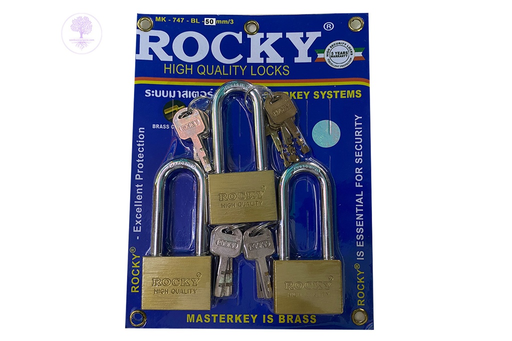 MK No. 747 - 50/3 (BL), Master Key Gold (Long) (3 Pair), ROCKY 