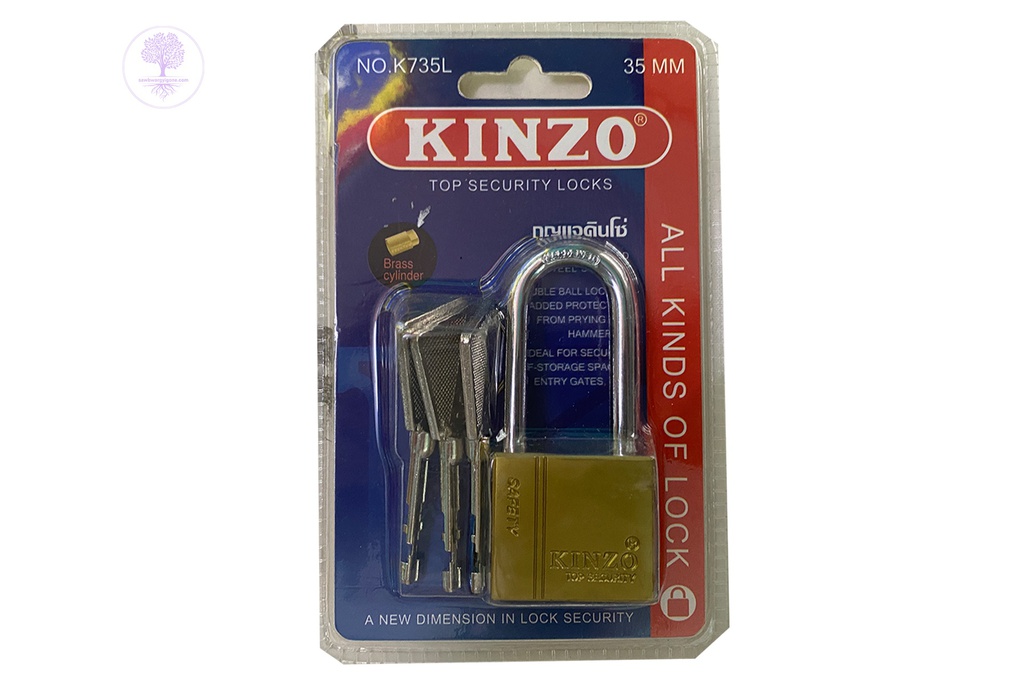 No. 735 - 35mm (L),  Square Shape Gold (Long), KINZO