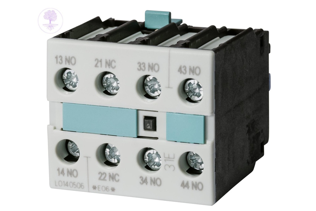 4-pole SIEMENS auxiliary switch block for Size:S0 to S3, 3NO+1NC