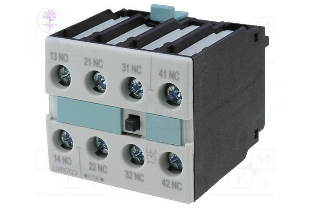 4-pole SIEMENS auxiliary switch block for Size:S0 to S3, 1NO+3NC