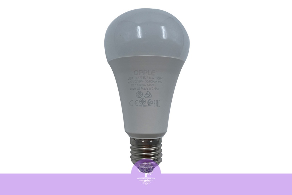 14W, Screw Base, Yellow, Opple LED Bulb-LED-E1-A70-E27-14W-3000K-CT-V7