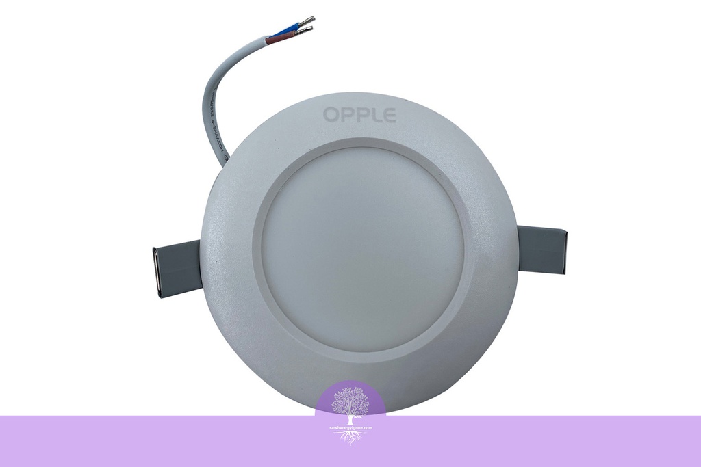 6W, Warm White (4") cut out, (Circular), Opple LEDDownlightRc-HPF-ESII R100-6W-3000-WH-NV