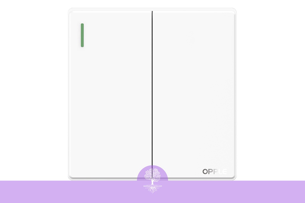 (2 gang, 2 way), (White), Opple Switch, F021622A-W