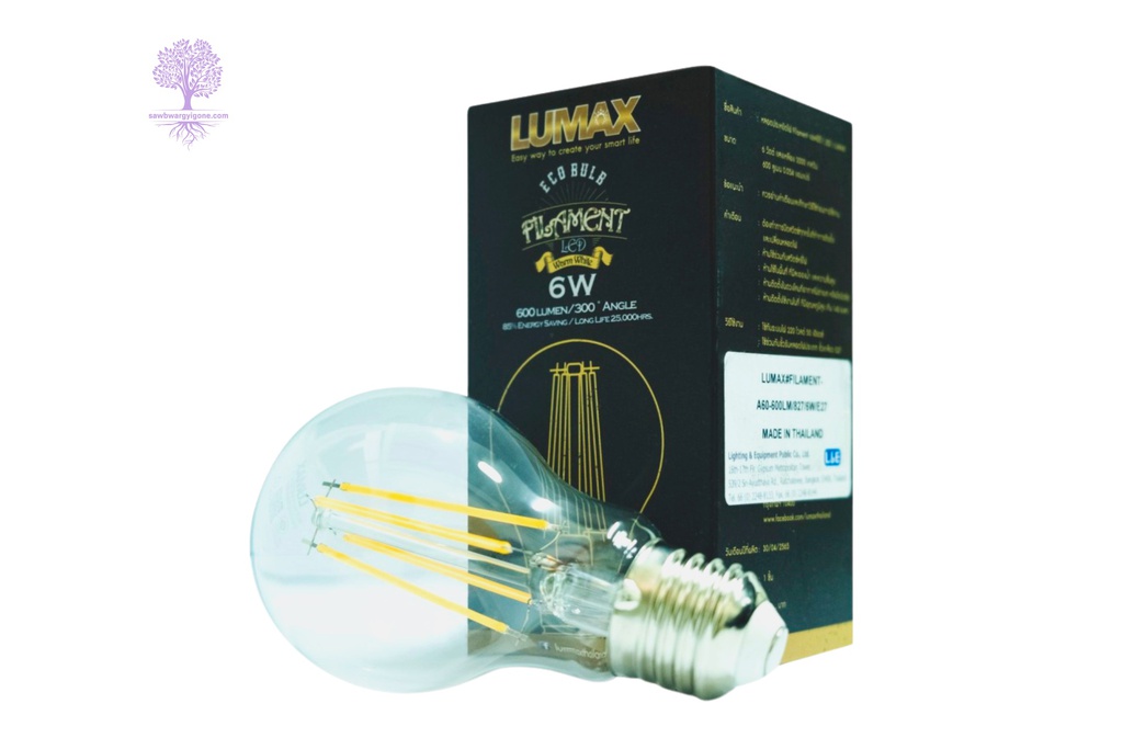 6W, Warmwhite LUMAX FILAMENT BULB