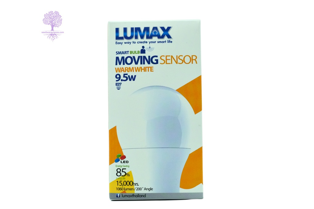 9.5W, Warmwhite LUMAX MOVING SENSOR BULB