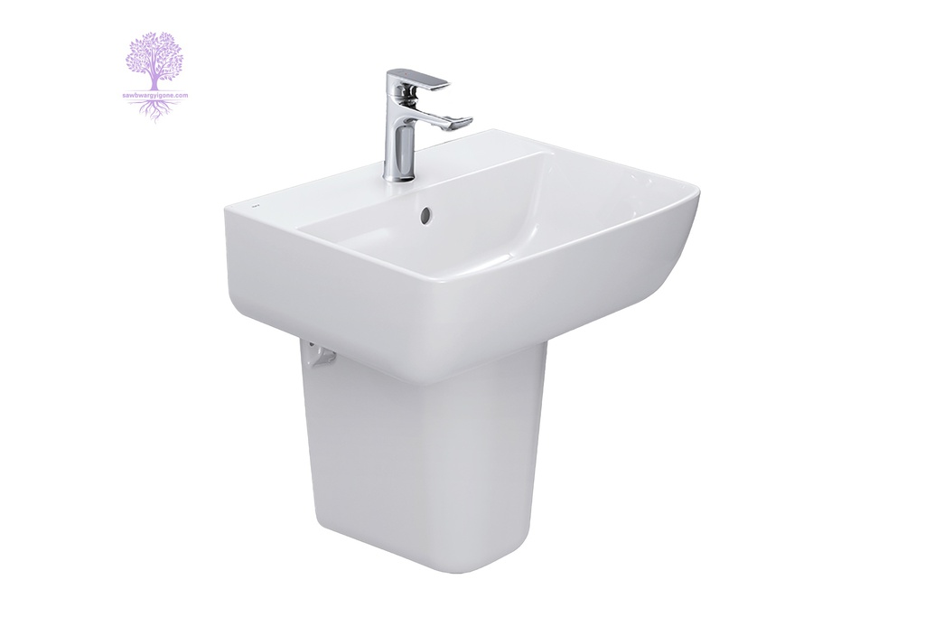 W-530 x D-435 x H-503mm, INAX, Wall Hang Basin & Semi Pedestal