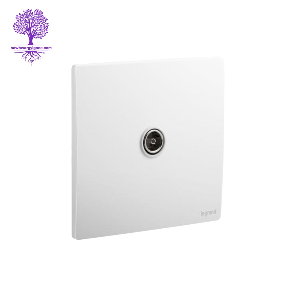 Legrand, Mallia Sense Socket, TV Female Socket (Matt White)