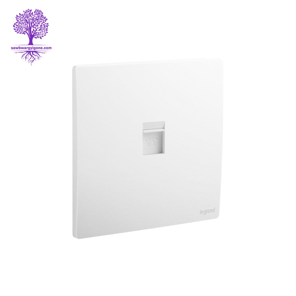 Legrand, Mallia Sense Socket, RJ 11 Socket (Matt White)