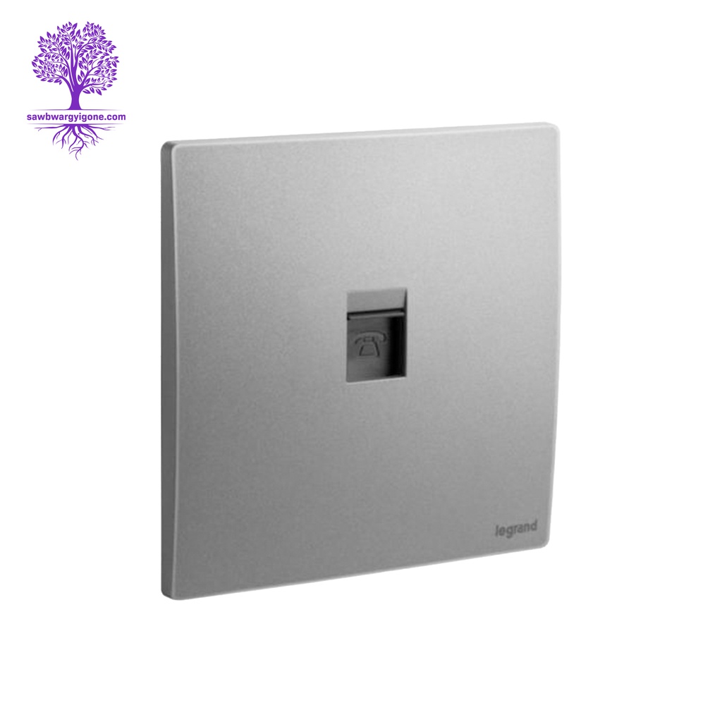 Legrand, Mallia Sense Socket, RJ 11 Socket (Dark Silver)