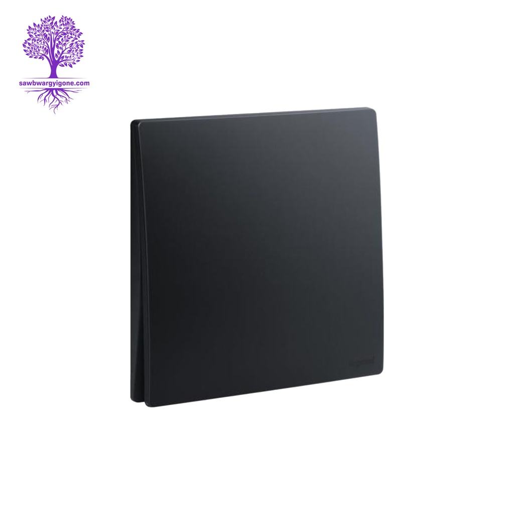 1 Gang 1 Way, 16AX, Legrand, Mallia Sense Series, Switch (Matt Black)