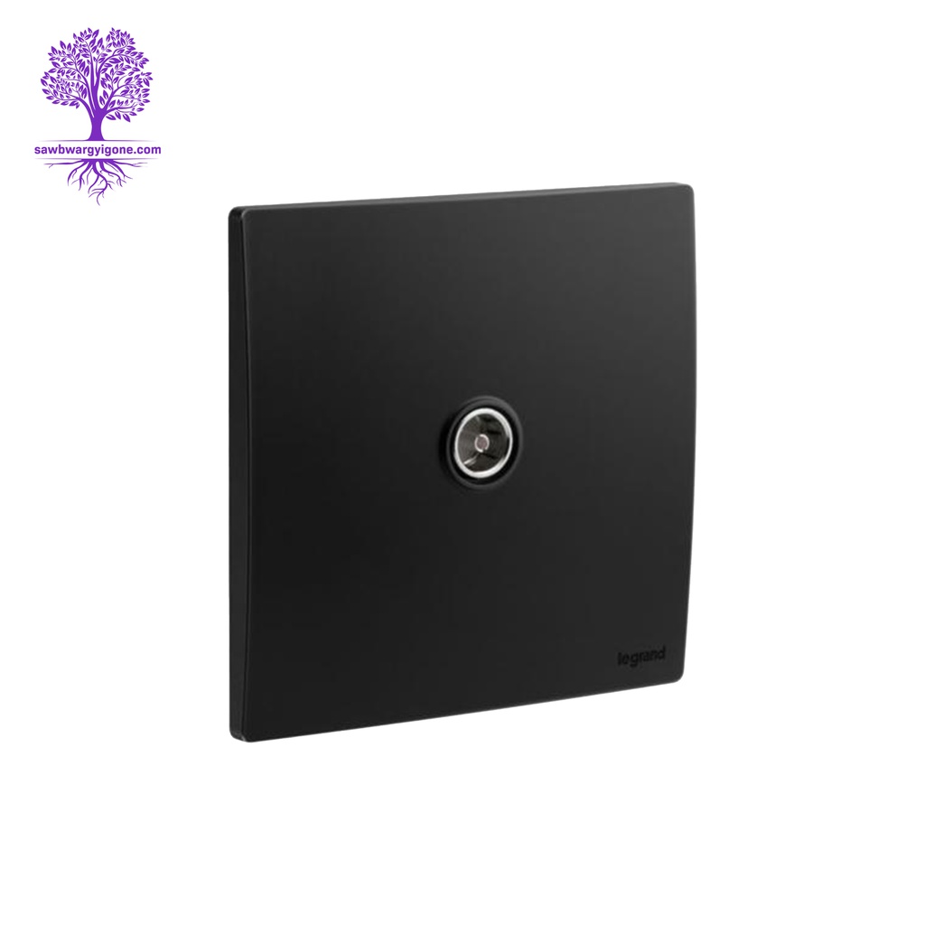 Legrand, Mallia Sense Socket, TV Female Socket (Matt Black)