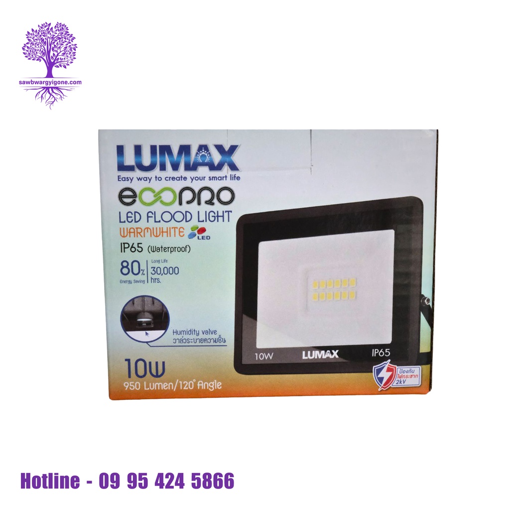 10W, Daylight, 950 Lumen, LUMAX, LED Flood Light