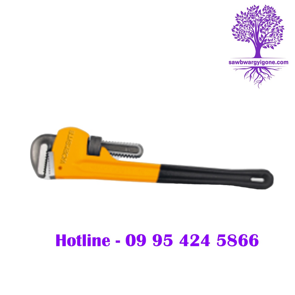 10"/250mm, WORKSiTE, Pipe Wrench Dipped Handle