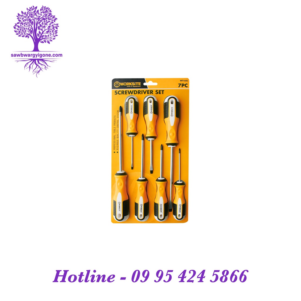 7Pcs, WORKSiTE, Screwdriver Set