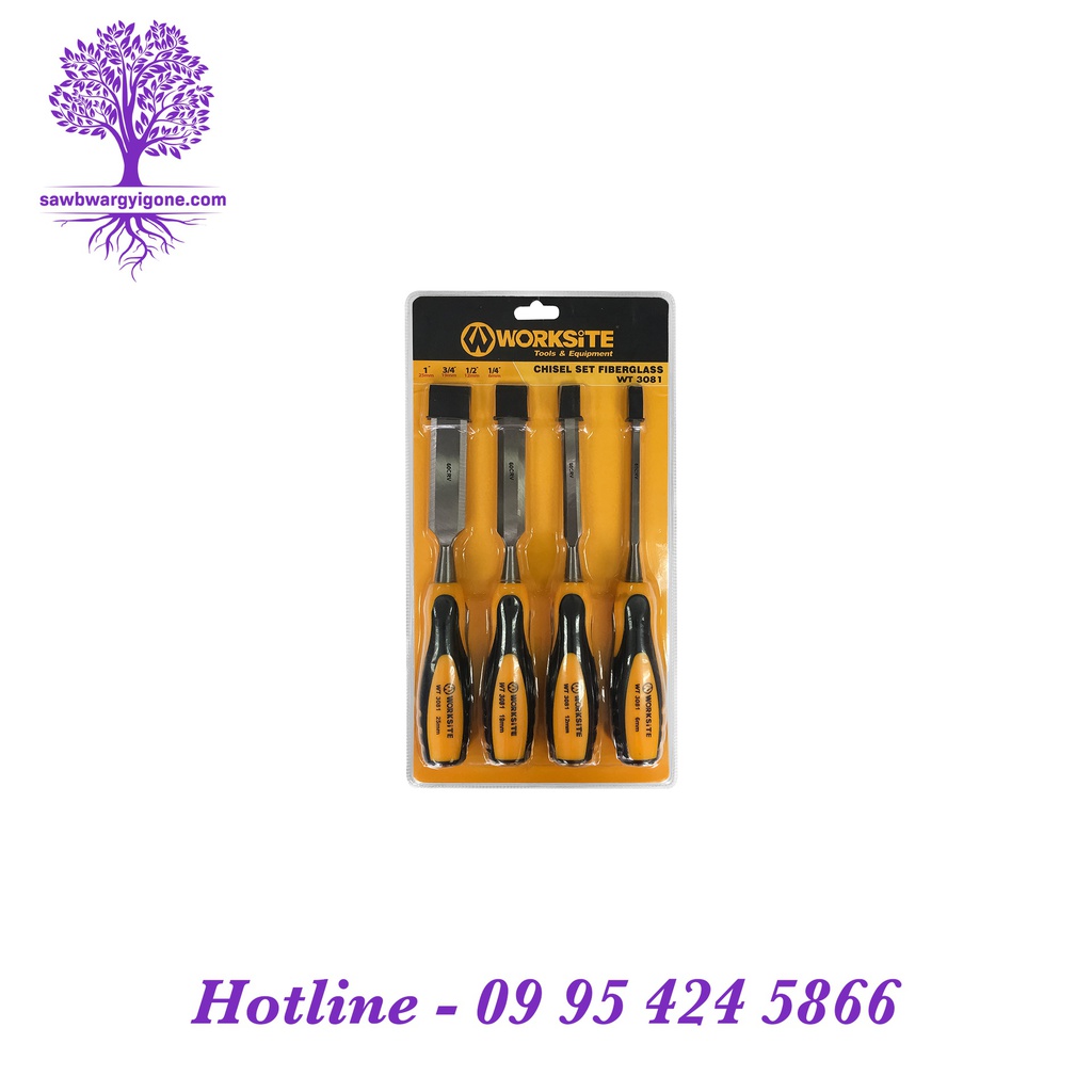 4Pcs, WORKSiTE, Wood Chisel Set