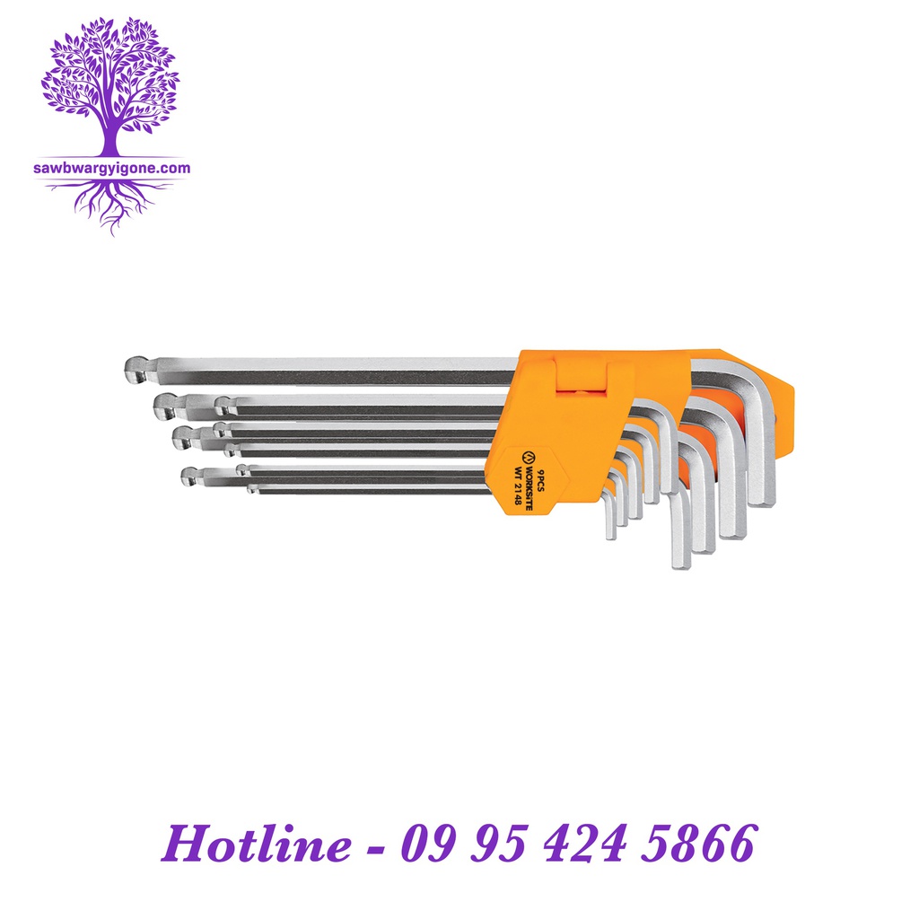 9Pcs, WORKSiTE, Ball Point Hex Key Set 