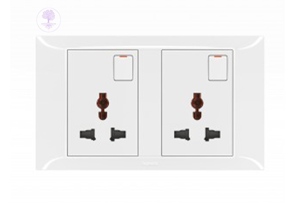 2X1Gang, SWITCH SOCKET MSTD WH, LEGRAND Belanko