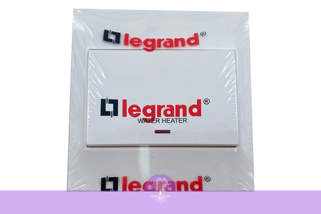 1Gang, 20A, Double Pole Switch,Water Heater+ Neon Switch + Earth Connection WHITE, LEGRAND Belanko